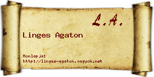 Linges Agaton névjegykártya